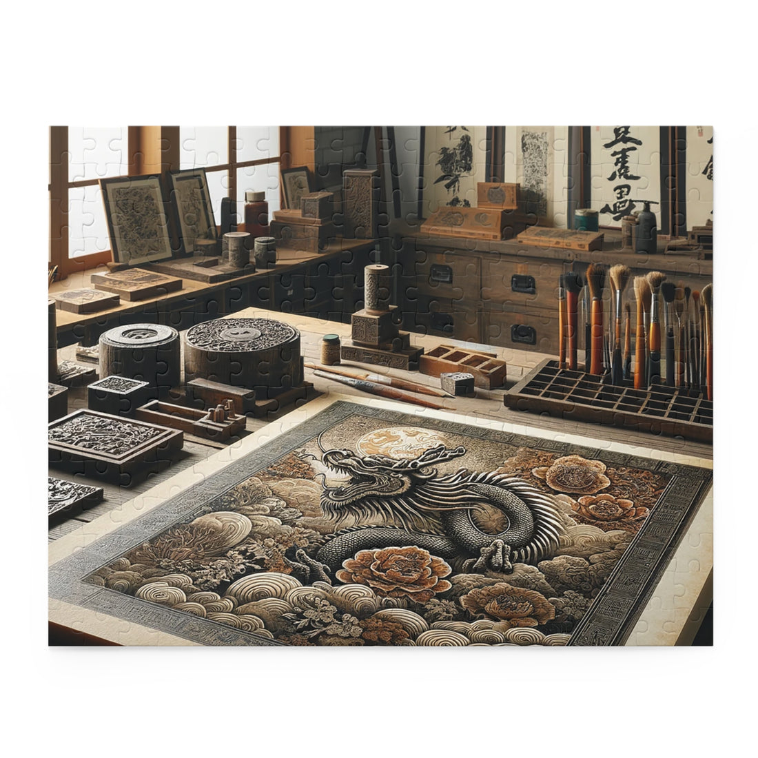 "Ink and Tradition" Jigsaw Puzzle